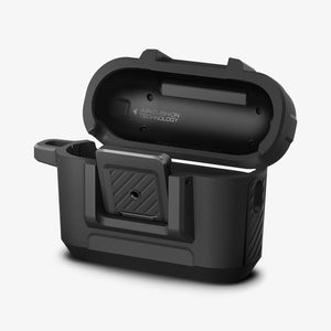ACS05485 - Apple AirPods Pro 2 Case Lock Fit in matte black showing the front