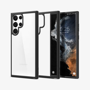 ACS03918 - Galaxy S22 Ultra 5G Case Ultra Hybrid in crystal clear showing the back