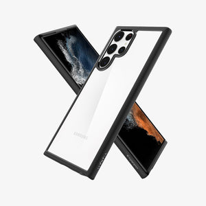 ACS03918 - Galaxy S22 Ultra 5G Case Ultra Hybrid in crystal clear showing the back