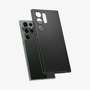 ACS05609 - Galaxy S23 Ultra Case Thin Fit in black showing the back