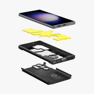 ACS05623 - Galaxy S23 Ultra Case Tough Armor in black showing the back