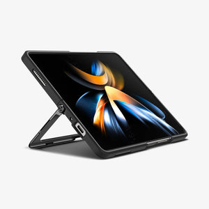 ACS05106 - Galaxy Z Fold 4 Case Neo Hybrid S in black showing the back and front