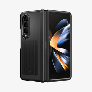 ACS05106 - Galaxy Z Fold 4 Case Neo Hybrid S in black showing the back and front