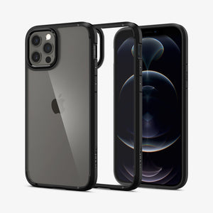 ACS01618 - iPhone 12 Pro Max Case Ultra Hybrid in crystal clear showing the back