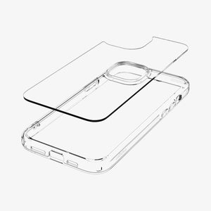 ACS07209 - iPhone 15 Series Ultra Hybrid Case in Natural Titanium showing the back