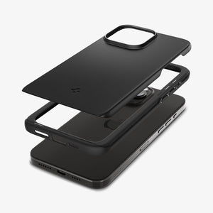 ACS06544 - iPhone 15 Pro Max Case Thin Fit in black showing the back