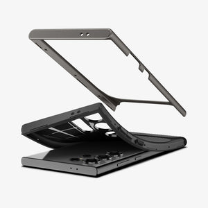 ACS07304 - Galaxy S24 Ultra Case Neo Hybrid in Black showing the back