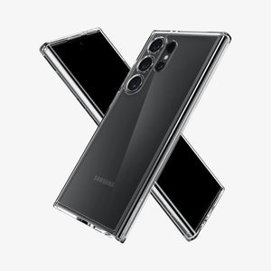 ACS07292 - Galaxy S24 Ultra Case Ultra Hybrid in Crystal Clear showing the back