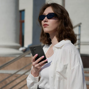 ACS05609 - Galaxy S23 Ultra Case Thin Fit in black showing the back