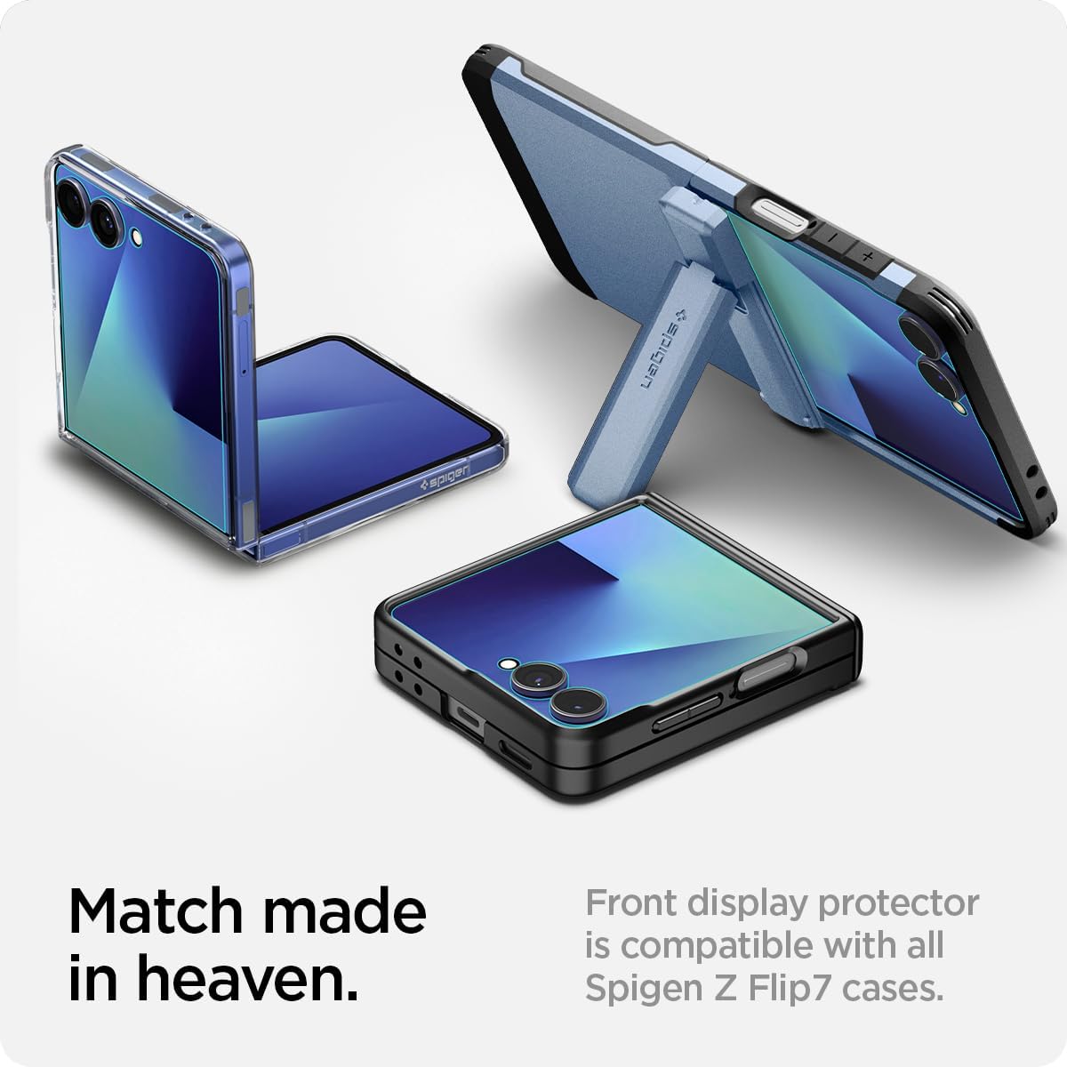 Spigen Tempered Glass Screen Protector [GlasTR EZ FIT] designed for Galaxy Z Flip 7 [Case Friendly] - 2 Pack