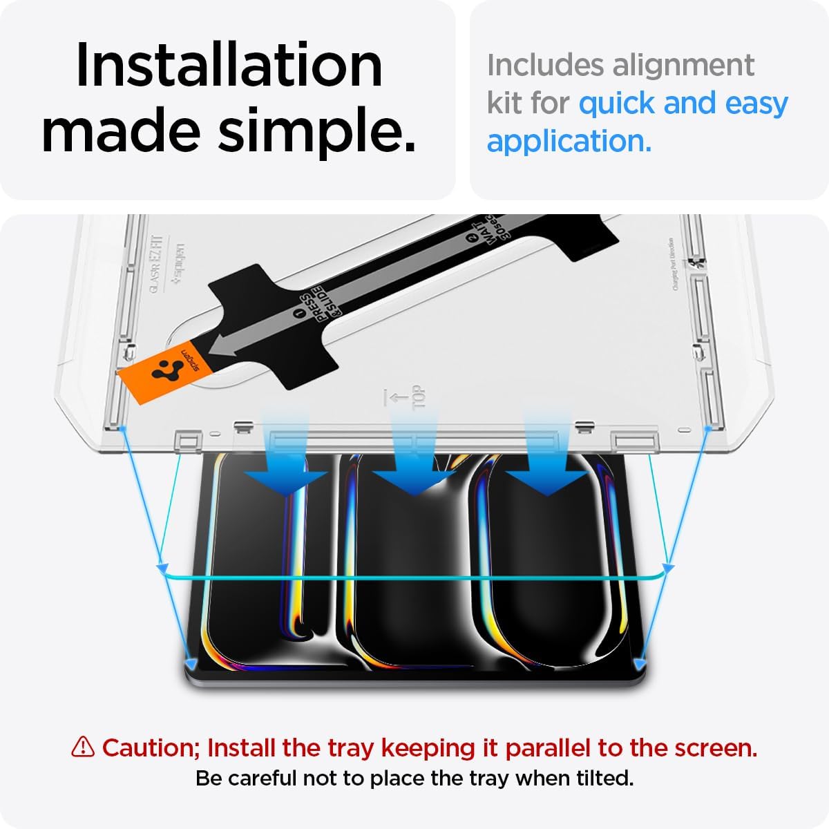 Spigen iPad Pro 13" (M5/M4) Screen Protector – Glas.tR EZ Fit Series (2 Pack)