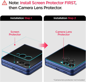 Spigen Tempered Glass Screen Protector [GlasTR EZ FIT] designed for Galaxy Z Flip 7 [Case Friendly] - 2 Pack