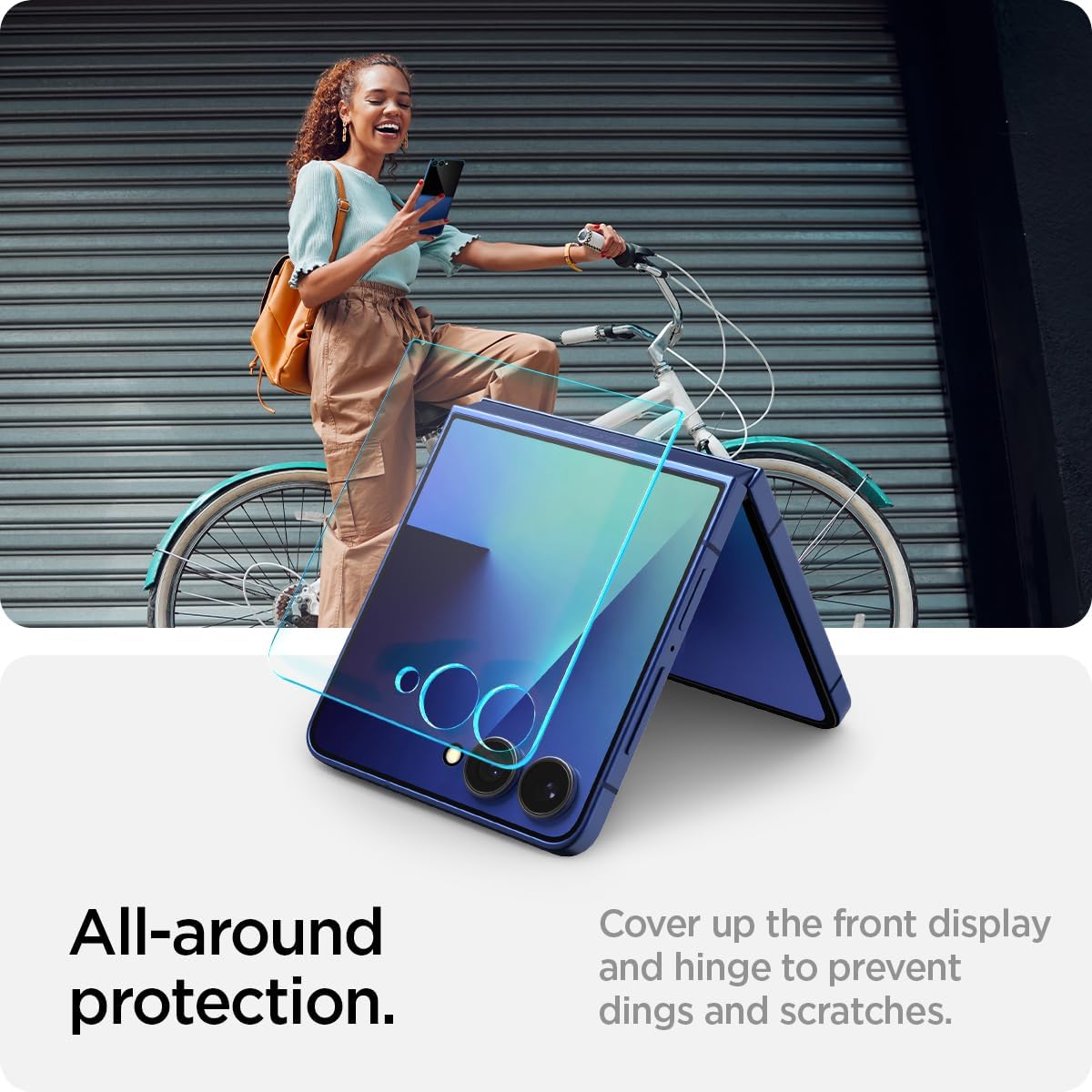 Spigen Tempered Glass Screen Protector [GlasTR EZ FIT] designed for Galaxy Z Flip 7 [Case Friendly] - 2 Pack