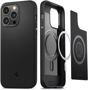 Spigen Mag Armor MagFit Designed for iPhone 14 Pro Case (2022) [Military-Grade Protection] Compatible with MagSafe - Matte Black