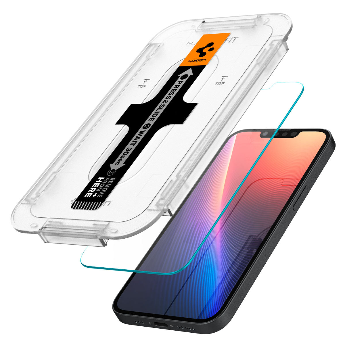 واقي شاشة Spigen لهاتف iPhone 17e / 16e – GLAS.tR EZ Fit (عبوتان)