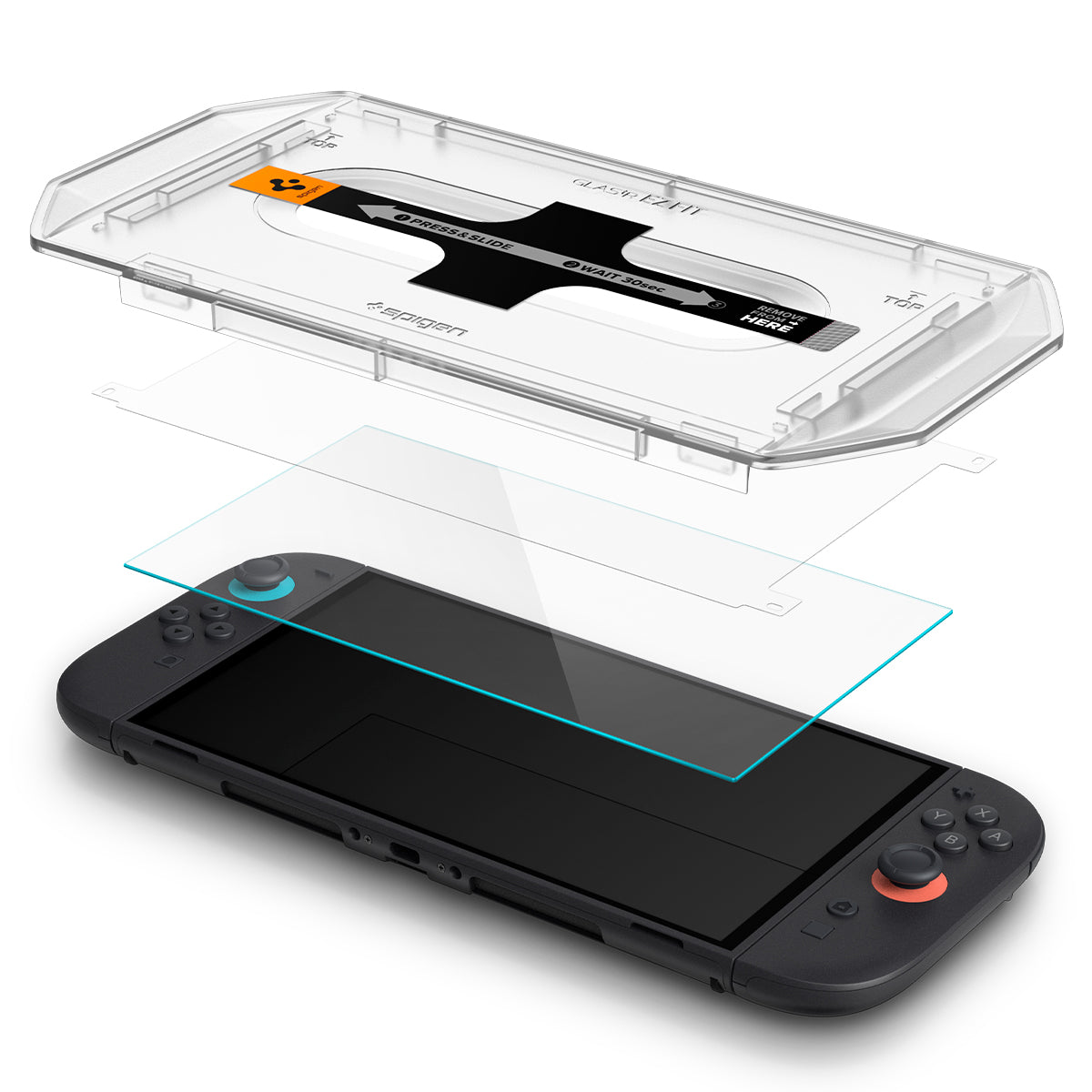 واقي شاشة Spigen لـ Nintendo Switch 2 – GLAS.tR EZ Fit (عبوتان)