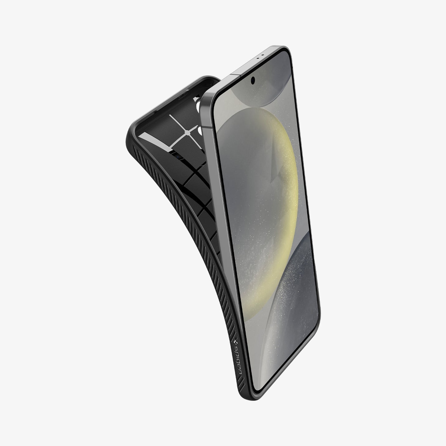 ACS07287 - Galaxy S24 Ultra Case Liquid Air in Matte Black showing the back