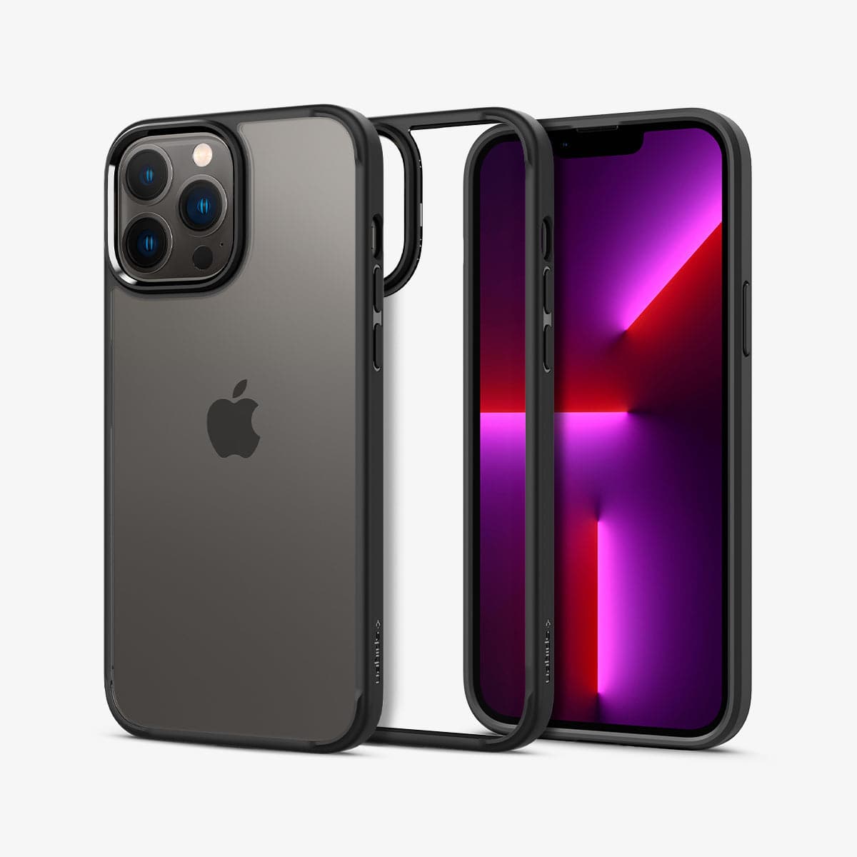 ACS03204 - iPhone 13 Pro Max Case Ultra Hybrid in crystal clear showing the back