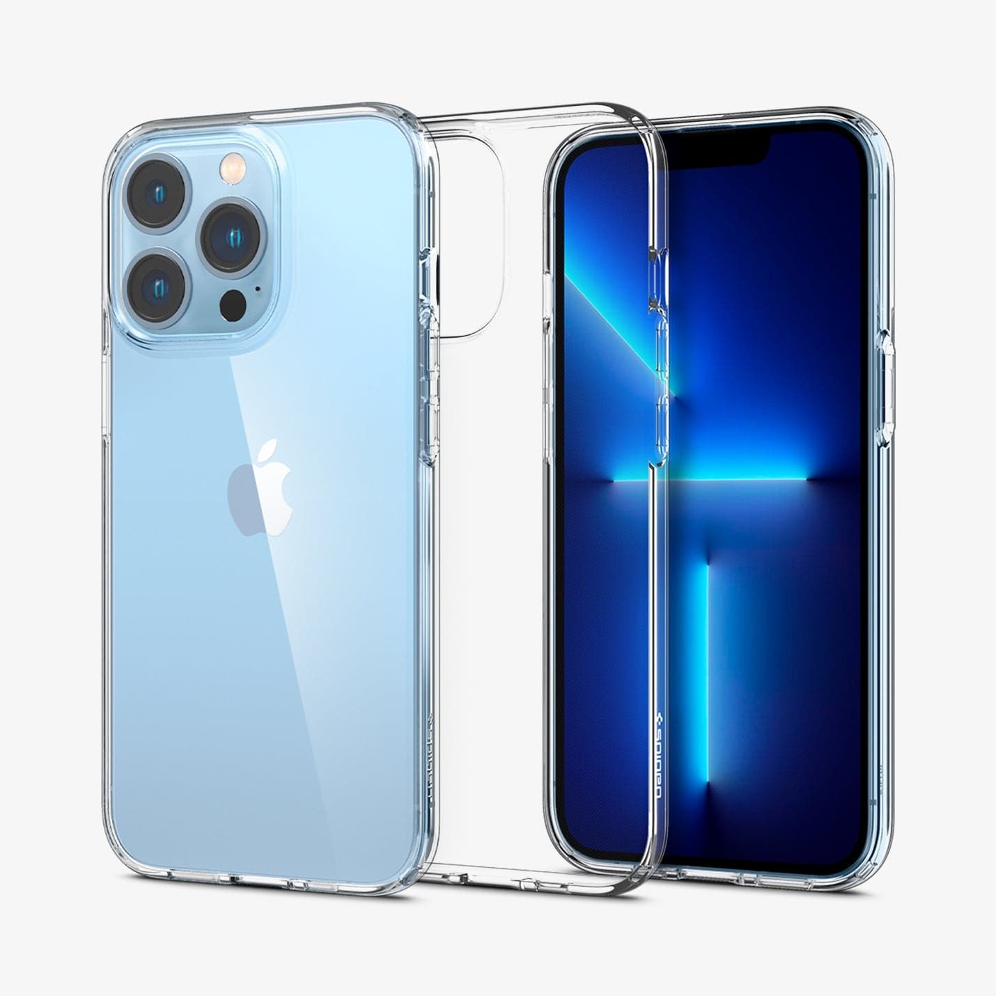 ACS03197 - iPhone 13 Pro Max Case Liquid Crystal in crystal clear showing the back