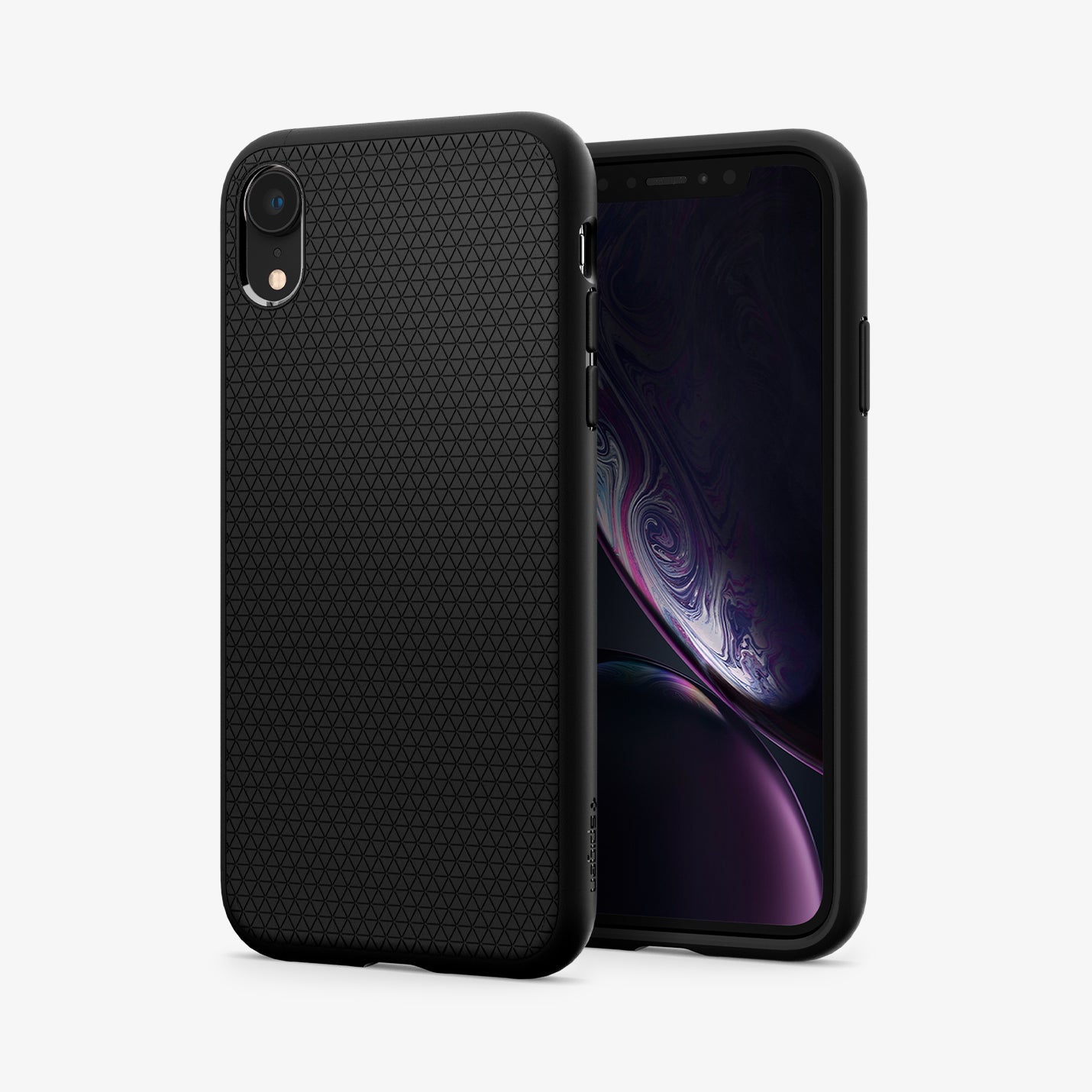 064CS24872  - iPhone XR Case Liquid Air in  Black showing the back