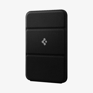 AMP02835 - Universal Card Holder Smart Fold in gunmetal showing the front attached to the back of a device