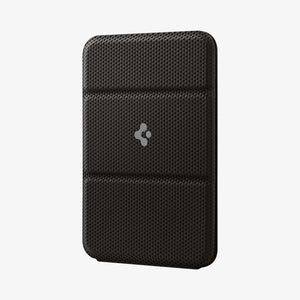 AMP02835 - Universal Card Holder Smart Fold in gunmetal showing the front attached to the back of a device