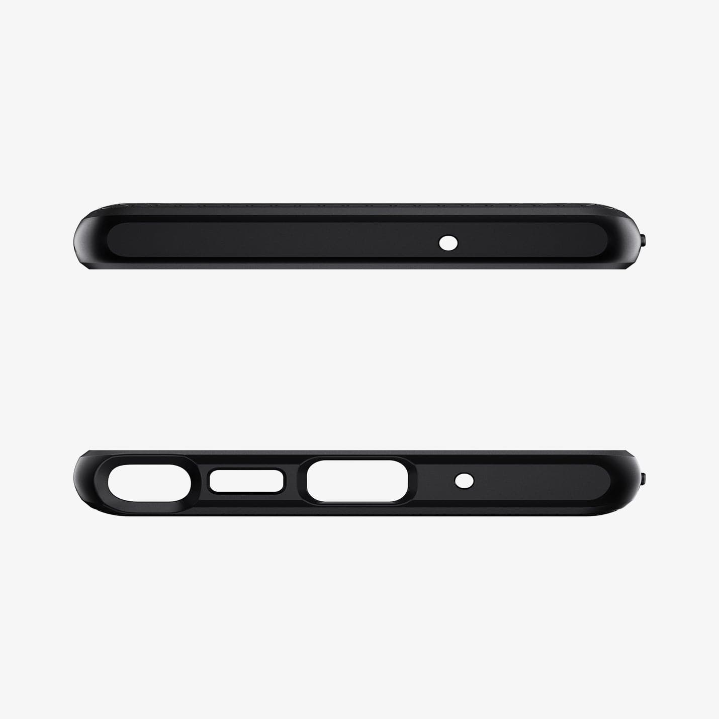 ACS01392 - Galaxy Note 20 Ultra Liquid Air Case in matte black showing the back