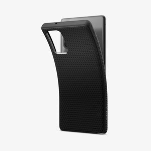 ACS01392 - Galaxy Note 20 Ultra Liquid Air Case in matte black showing the back