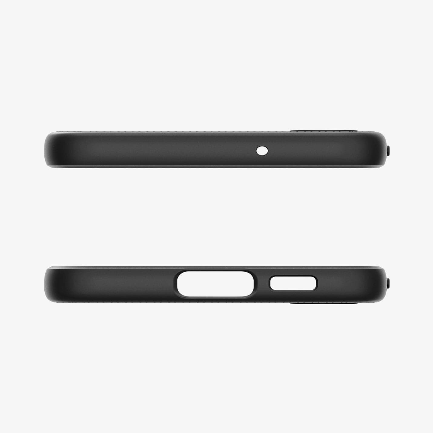 ACS05614 - Galaxy S23 Ultra Case Liquid Air in matte black showing the back