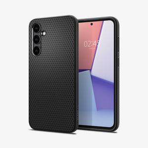 ACS05614 - Galaxy S23 Ultra Case Liquid Air in matte black showing the back