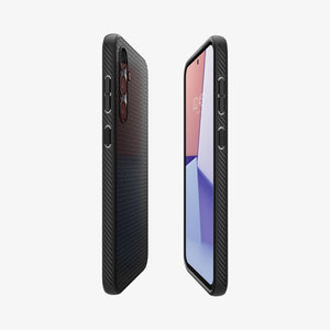 ACS05614 - Galaxy S23 Ultra Case Liquid Air in matte black showing the back