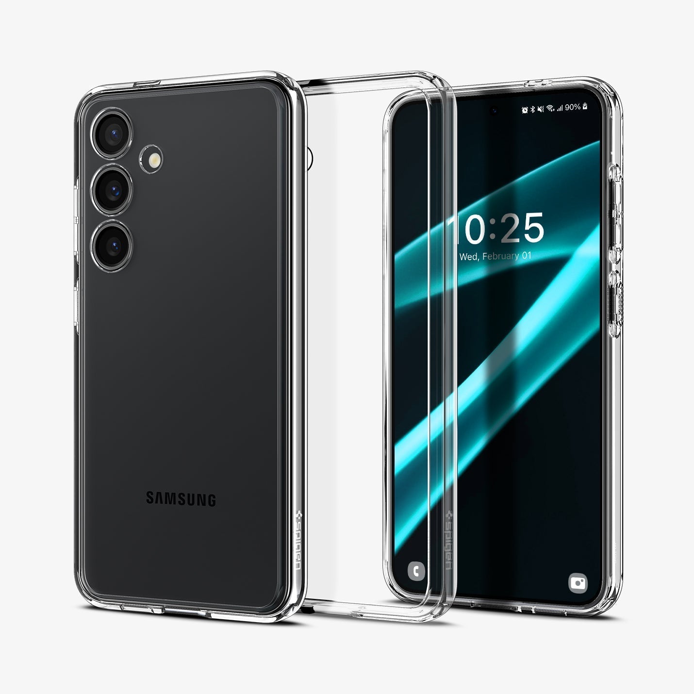 ACS07292 - Galaxy S24 Ultra Case Ultra Hybrid in Crystal Clear showing the back