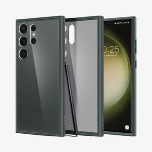 ACS05617 - Galaxy S23 Ultra Case Ultra Hybrid in crystal clear showing the back