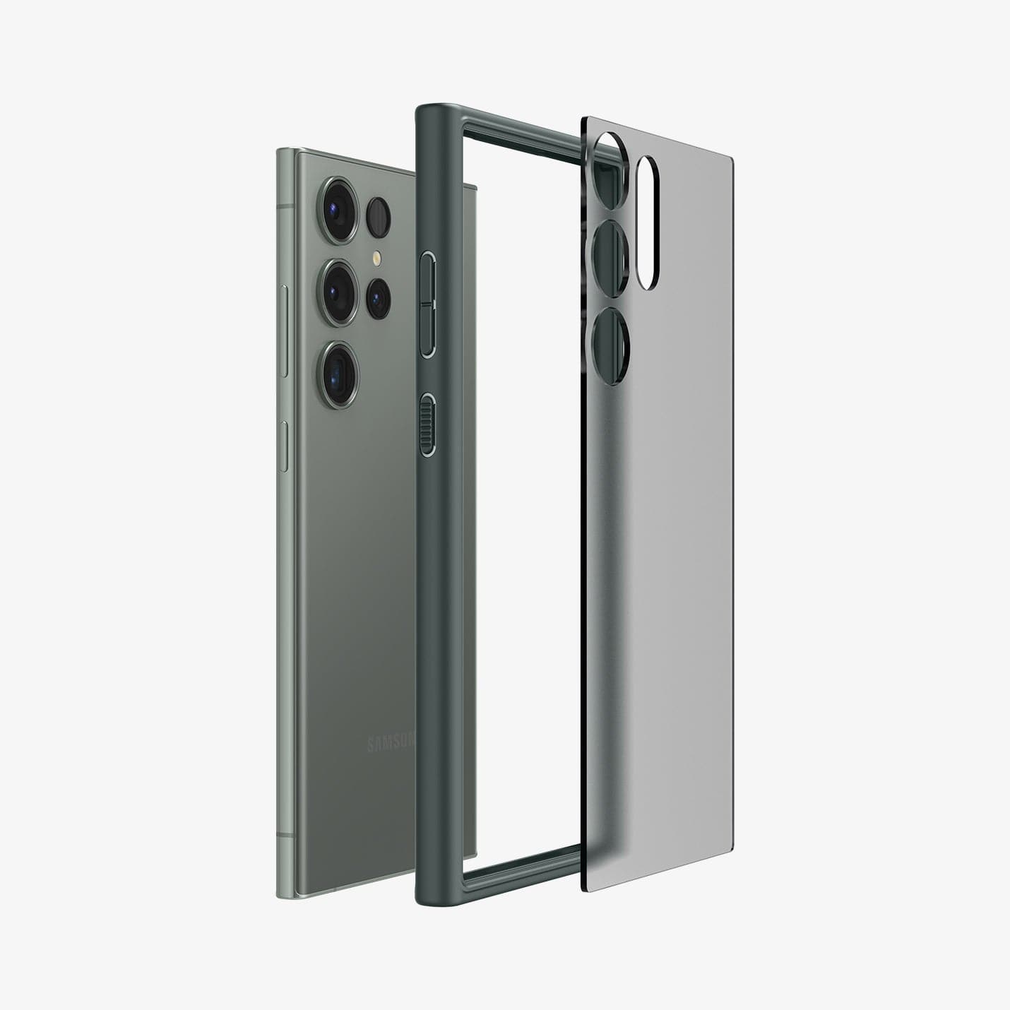 ACS05617 - Galaxy S23 Ultra Case Ultra Hybrid in crystal clear showing the back