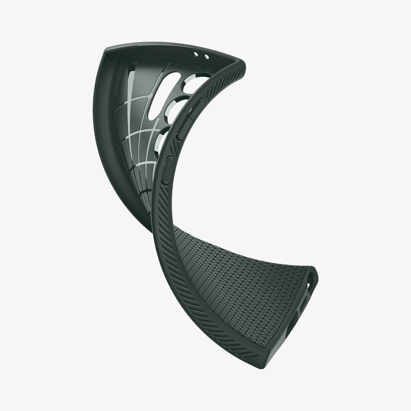 ACS07287 - Galaxy S24 Ultra Case Liquid Air in Matte Black showing the back