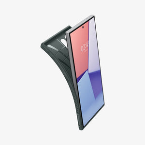 ACS07287 - Galaxy S24 Ultra Case Liquid Air in Matte Black showing the back