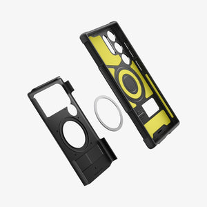 ACS07188 - Galaxy S24 Ultra Case Slim Armor (MagFit) in Metal Slate showing the back