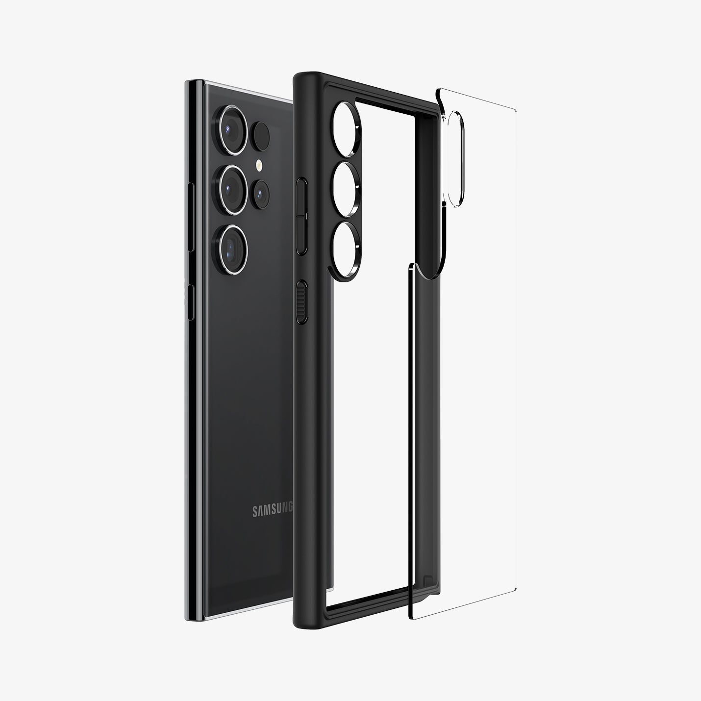 ACS07292 - Galaxy S24 Ultra Case Ultra Hybrid in Crystal Clear showing the back