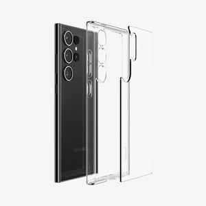 ACS07292 - Galaxy S24 Ultra Case Ultra Hybrid in Crystal Clear showing the back