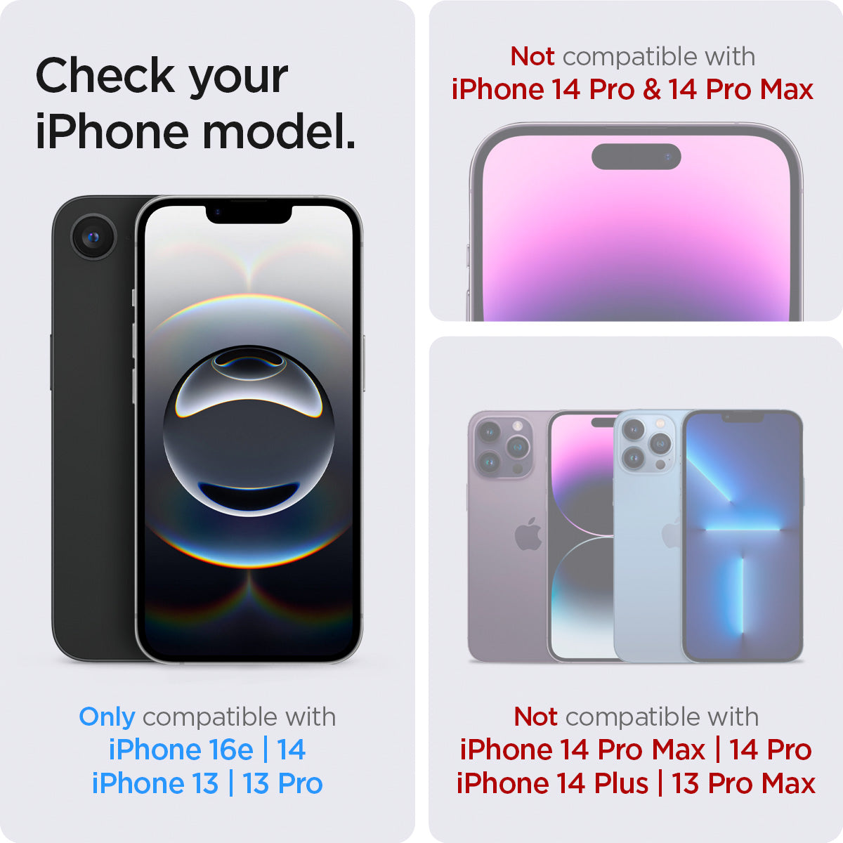 واقي شاشة Spigen iPhone 17e / iPhone 16e – GLAS.tR EZ Fit | محمي للمستشعر (عبوة من قطعتين)