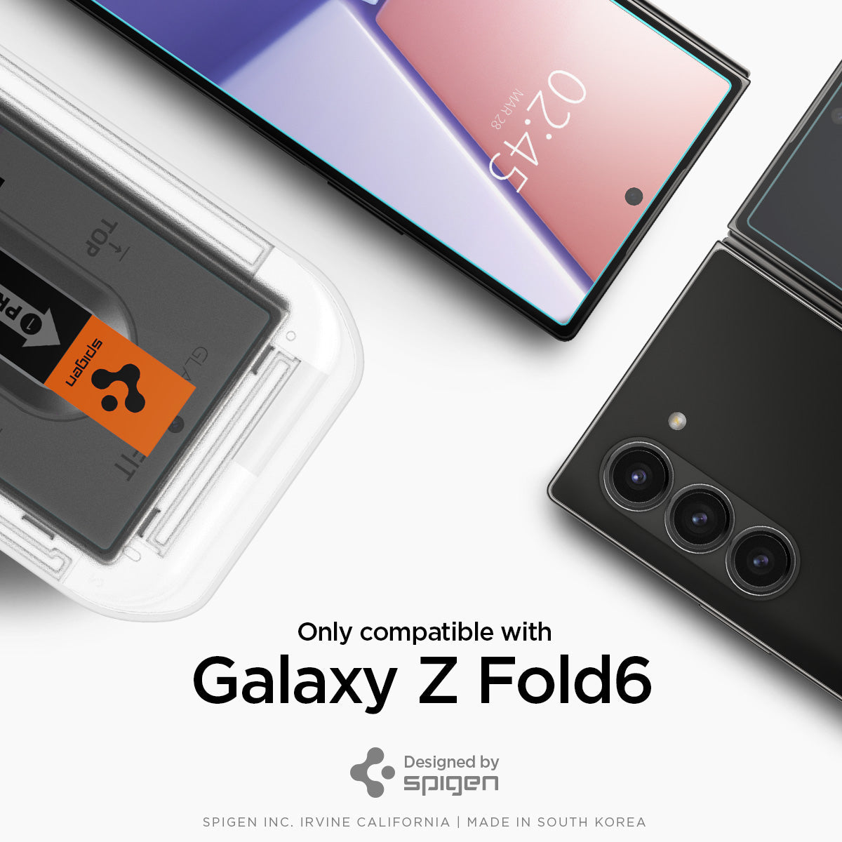 واقي شاشة Spigen Galaxy Z Fold 6 – GLAS.tR EZ Fit (عبوتان)