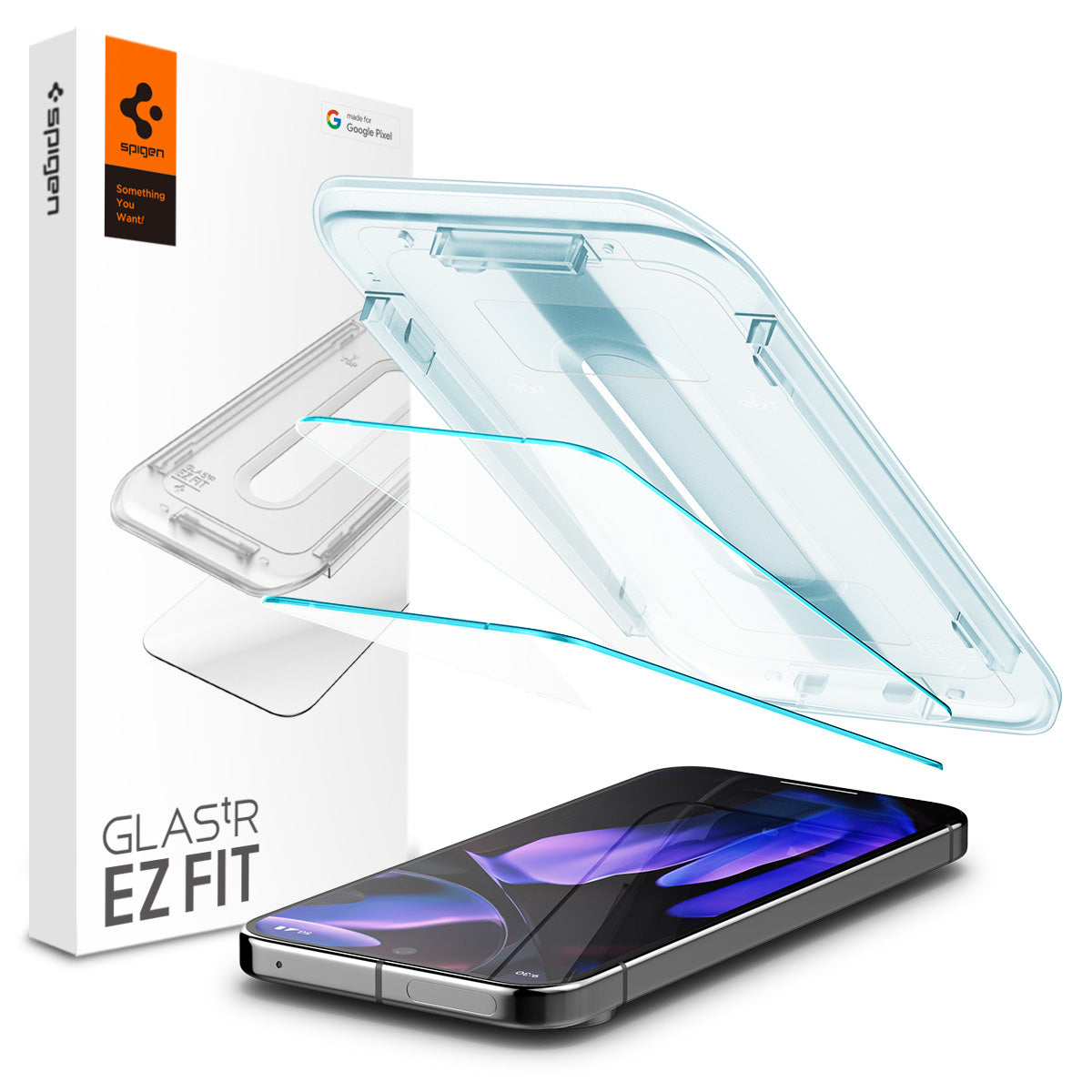 واقي شاشة Spigen Pixel 10 Pro / Pixel 10 – GLAS.tR EZ Fit (عبوتان)