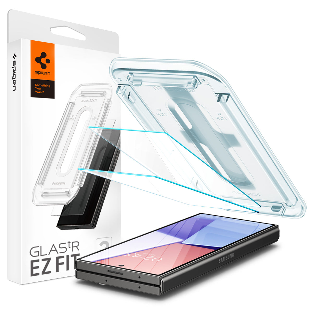 واقي شاشة Spigen Galaxy Z Fold 6 – GLAS.tR EZ Fit (عبوتان)